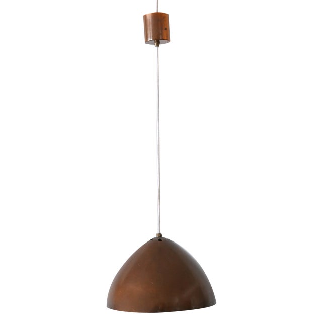 Mid-Century Modern Copper Pendant Lamp, Finland, 1950s For Sale
