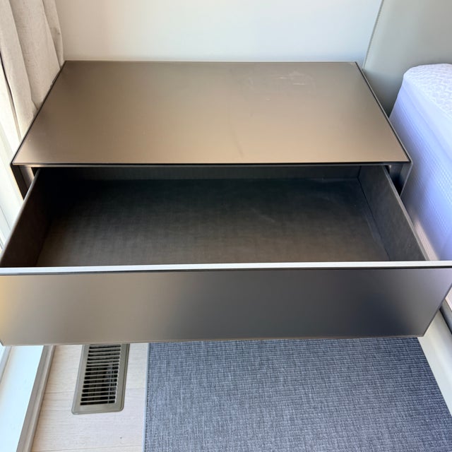Contemporary Pair of Trica Absolute 1 Drawer XL Nightstands For Sale - Image 3 of 9