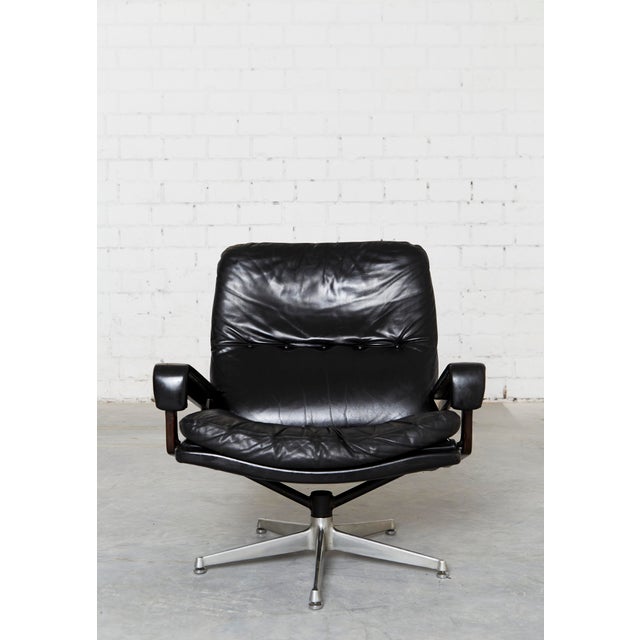 Set of Vintage Lounge Chair and Ottoman by André Vandenbeuck for Strässle For Sale - Image 16 of 18