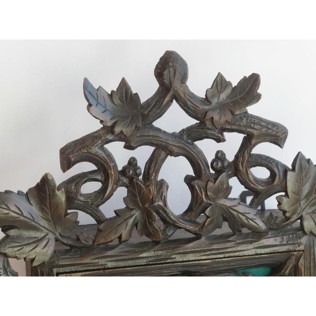 Antique Neo Renaissance Style Ornate Wooden Wall Cabinet For Sale - Image 9 of 11