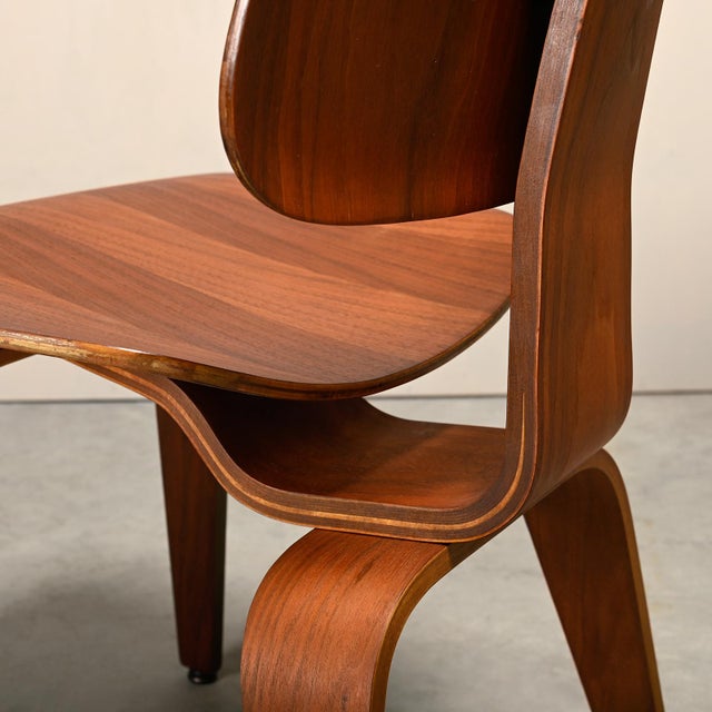 Early DCW Chair in Walnut Plywood by Charles and Ray Eames for Herman Miller, 1950s For Sale - Image 14 of 18