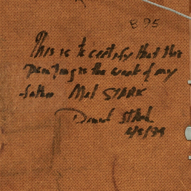 Vintage Tropical Landscape Painting With Houses by Melville F. Stark For Sale - Image 12 of 12