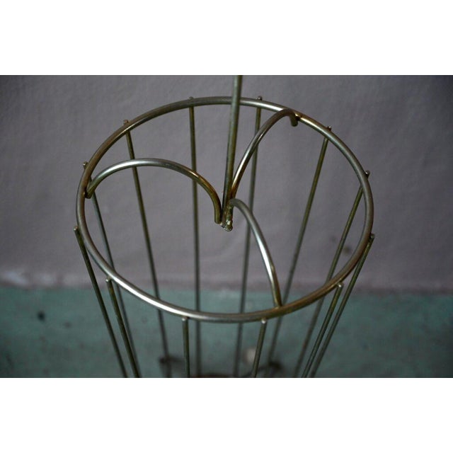 Metal Mid-Century Modern French Umbrella Stand, 1960s For Sale - Image 7 of 9