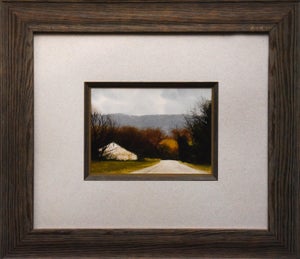 1990s Country Road With Barn Print, Framed