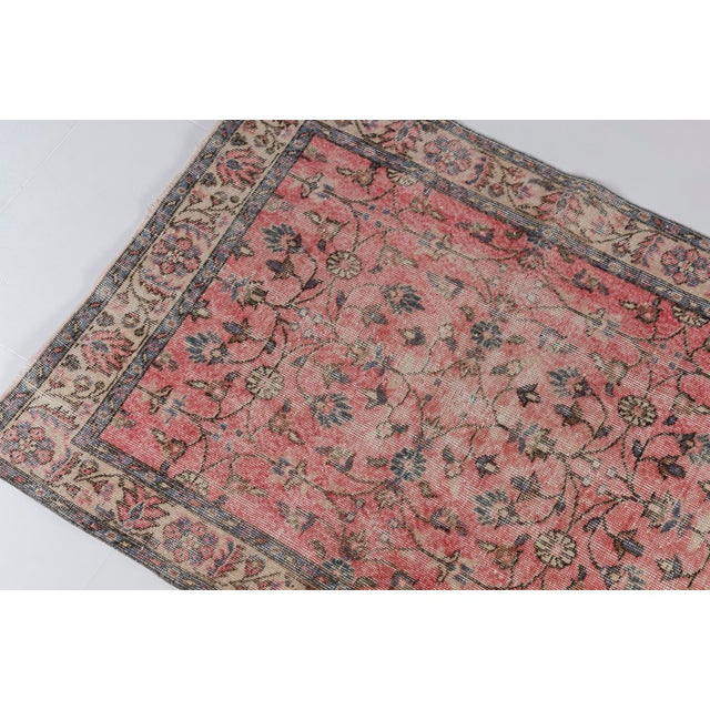 Oushak Tribal Anatolian Vintage Rug For Sale - Image 6 of 9