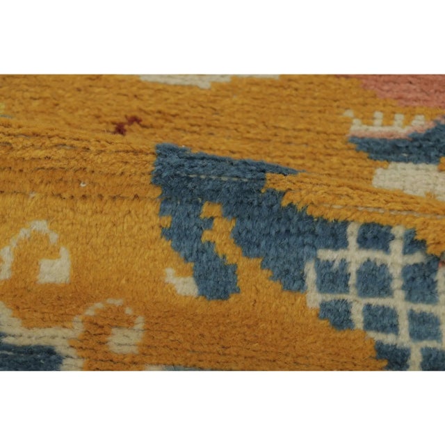 Antique Chinese Dragon Pictorial Gold Runner With Imperial Symbols - Rug & Kilim For Sale - Image 9 of 9