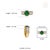 1.24ct Round Emerald Vintage Diamond Cocktail Ring in 14k Yellow Gold Size 5.5 For Sale - Image 11 of 15