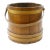 Vintage American Brass & Wood Bucket For Sale