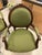 Traditional Mid 20th Century Three Carved Frame Upholstered Dining Arm Chairs For Sale - Image 3 of 18