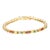 12.25ct Rainbow Sapphire Antique Style Tennis Bracelet in 18k Gold For Sale