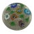 Wood Vintage Ferro & Lazzarini Murano Italy Flower Garden Glass Paperweight With Round Wood Stand For Sale - Image 7 of 12