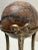 Classical Greek Marble Orb Sphere on Brass Ram’s Head Stand For Sale In Houston - Image 6 of 12