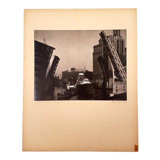 1949 Fritz Roetter Chicago River Photo For Sale