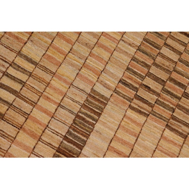 1990s 1990's Boho Chic Gabbeh Tan/Brown Wool Rug - 7'8" X 9'8" For Sale In New York - Image 6 of 10