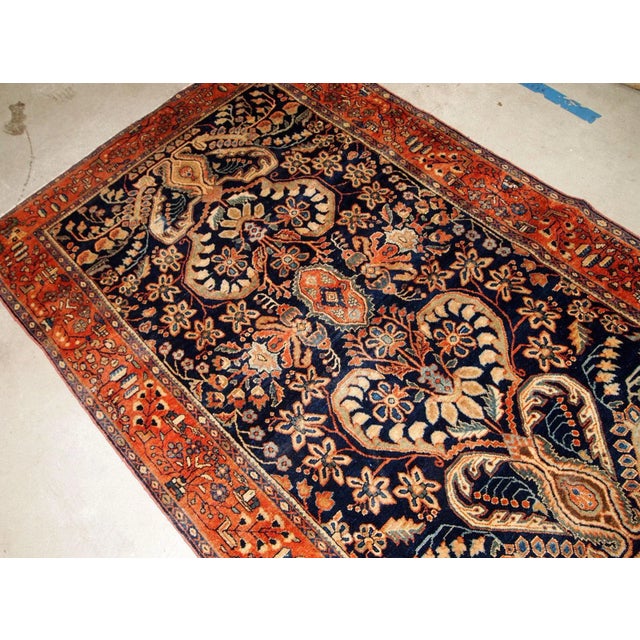 1920s 1920s Handmade Antique Persian Sarouk Rug For Sale - Image 5 of 8