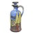 Antique Nippon Hand Painted Blue Halloween Pattern Porcelain Wine Jug W/ Cork For Sale