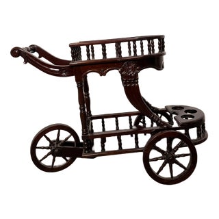 Butlers Serving Cart in Mahogany For Sale