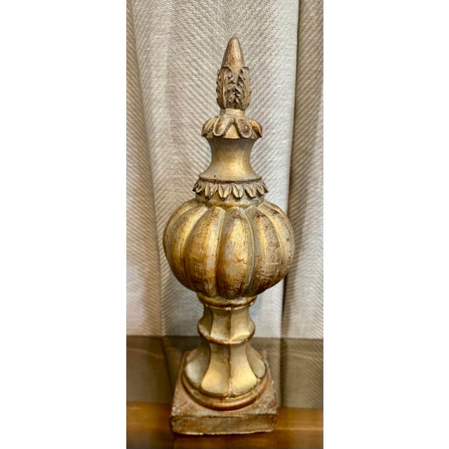 Vintage Gilt Finial For Sale - Image 4 of 4