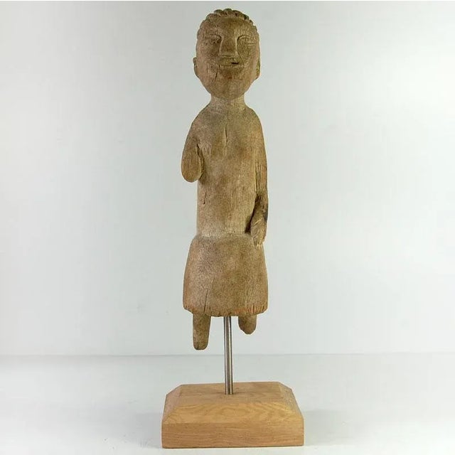 Wood African Tribal Wooden Lobi Sculpture from Burkina Faso, 1970s For Sale - Image 7 of 10