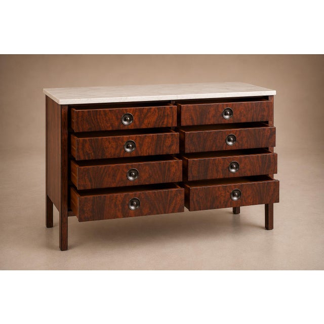 Sergio Rodrigues "Marquesa" Chest of Drawers in Rosewood With Marble Top — Oca, Brazil, C. 1965 For Sale - Image 17 of 18