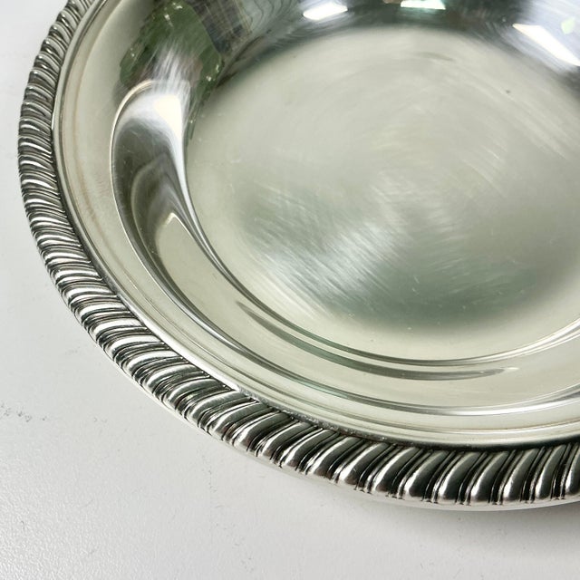 Reed & Barton Mid-Century Traditional Hollywood Regency Reed & Barton Silverplate Wine Coaster For Sale - Image 4 of 7