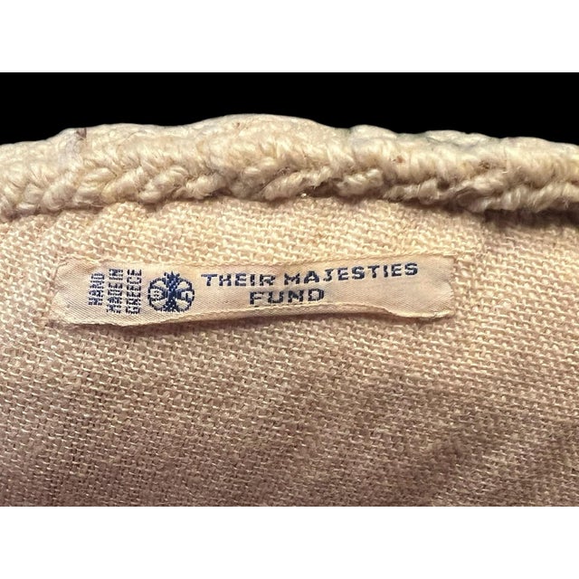 Vintage Handwoven Greek Wool Chair Cushions-Set of 4-Floral Round Folk Art-Pads For Sale - Image 9 of 10