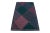 This flatweave rug showcases a contemporary Swedish design with a gray base. It's accented with green, purple, and pink...