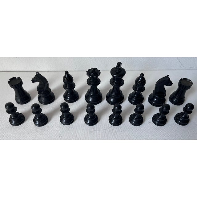 1940's French Wooden Chess Set+ Box-E.S. Lowe Co. For Sale In New York - Image 6 of 9