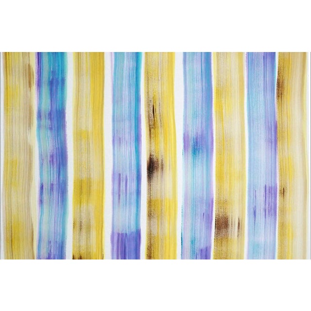 Yellow 2021 "Refreshing Gelato Grid" Contemporary Pattern Acrylic Painting by Natalia Roman For Sale - Image 8 of 10