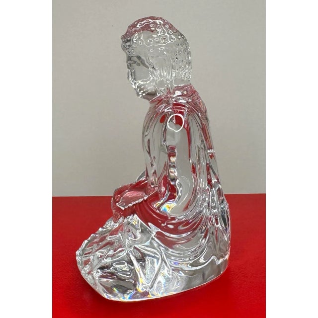 2010s Baccarat French Crystal Mini Buddha Figurine For Sale - Image 5 of 9