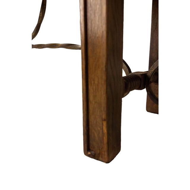 Spanish Credenza in Oak and Wrought Iron, 1960s For Sale - Image 13 of 15
