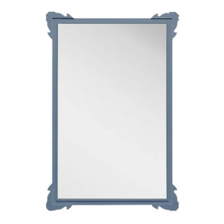 Fleur Home Garden District Napoleon Rectangle Mirror in Bachelor Blue, 30x40 For Sale