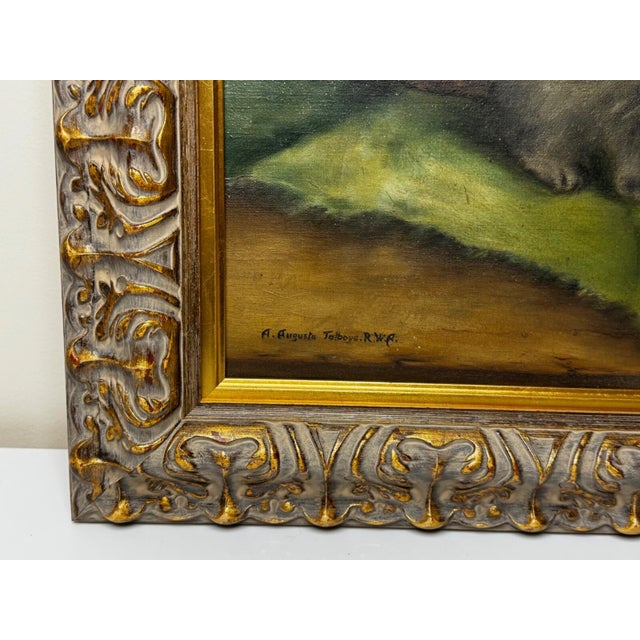 British Persian Cat Oil Painting by Agnes Augusta Talboys Rwa With Decorative Tea Service For Sale - Image 9 of 18