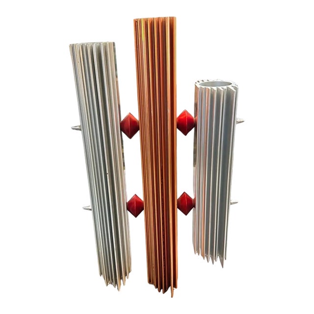 1980s Post Modern Aluminum Italian Sculpture For Sale