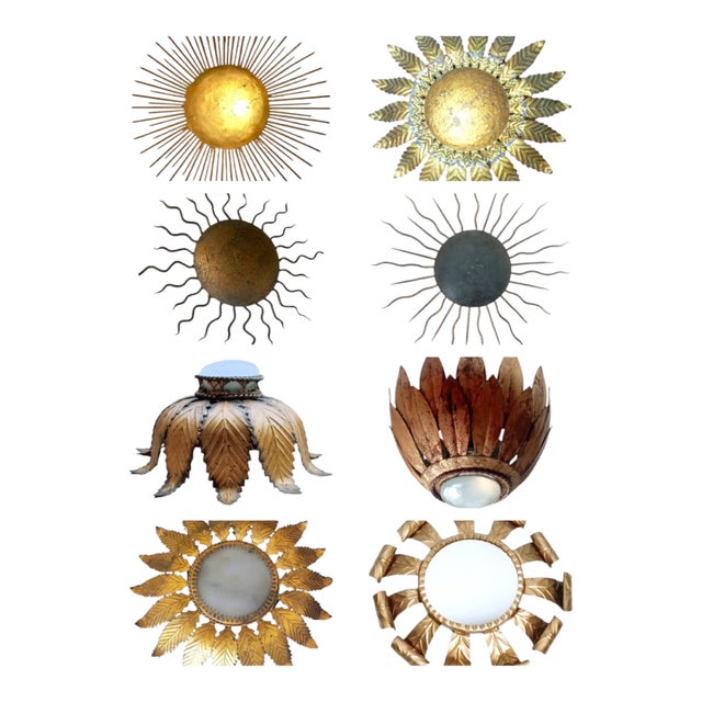 Spanish Sun Wall Lamp in Metal For Sale - Image 16 of 17