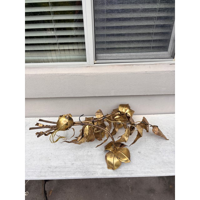 Oversize Modernist Flowers Metal Sconce, Circa 1960 For Sale In Austin - Image 6 of 6