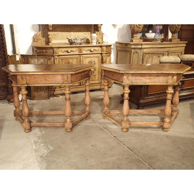 Antique Painted Console Tables From Northern Italy, Circa 1800 - a Pair For Sale - Image 10 of 12