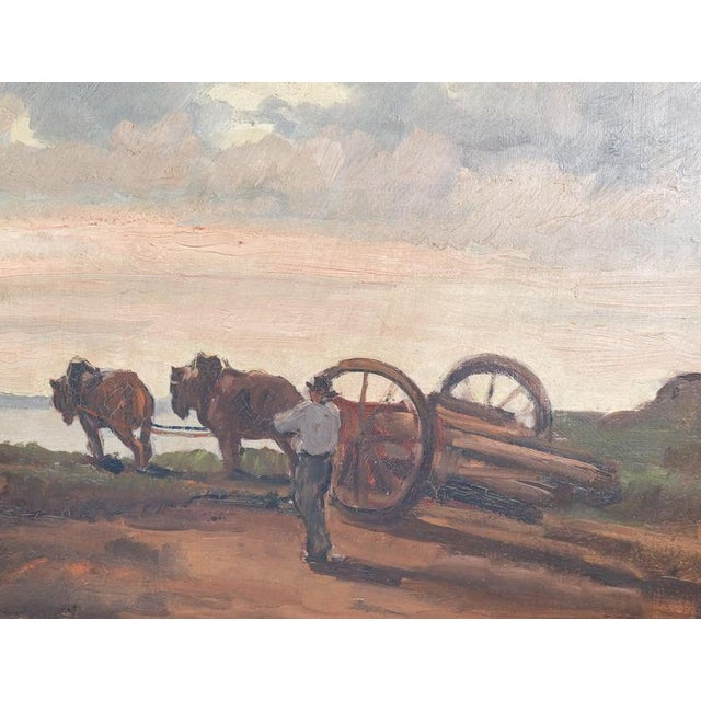 Vittorio Buora, Country Landscape, 1947, Oil Painting on Canvas, Framed For Sale - Image 4 of 18