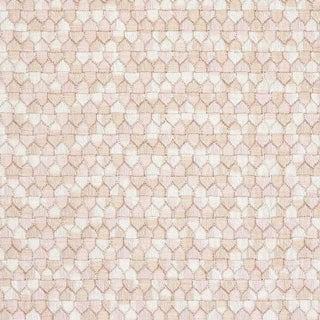Schumacher Ivins Embroidery Fabric, Blush For Sale
