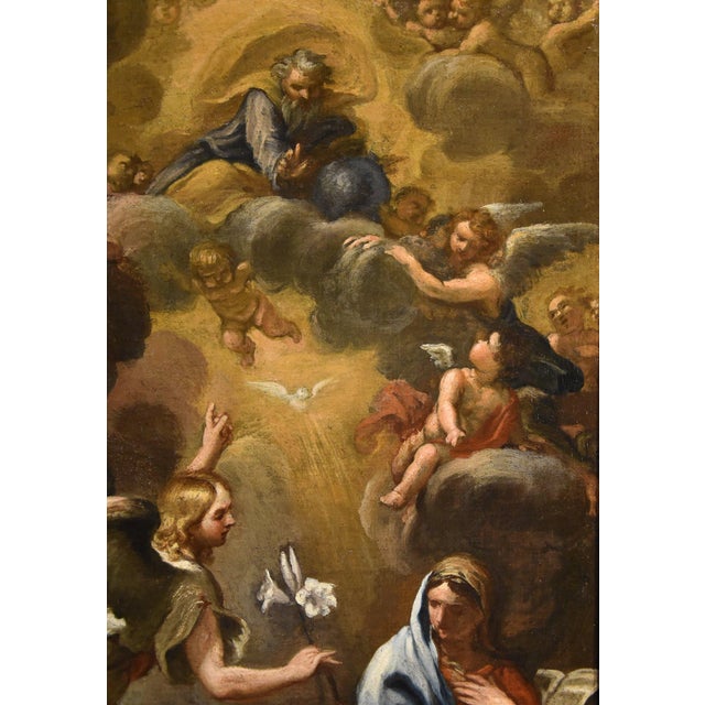 Ferri, Annunciation, 1600s, Oil on Canvas For Sale - Image 11 of 14