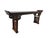 This antique altar table showcases an elegant, elongated silhouette with a rich, dark lacquer finish. The flush...