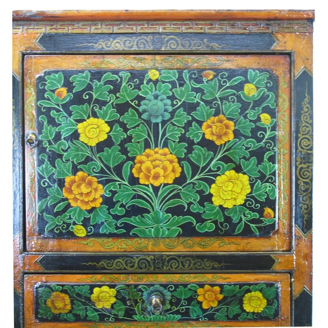 Wood Late 19th Century Tibetan Chest With 6 Drawers For Sale - Image 7 of 13