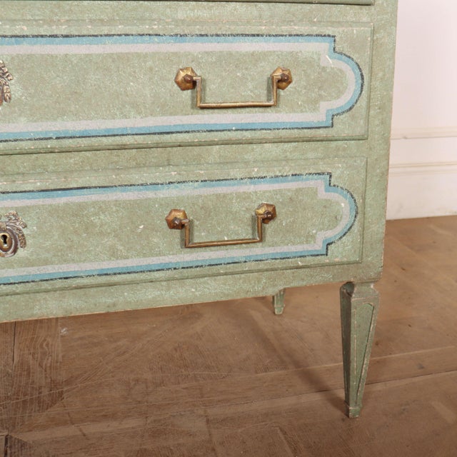 Wood Italian Painted Commode, 19th Century For Sale - Image 7 of 13