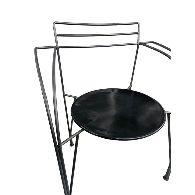Charcoal Set of Four Chairs "Lune D'argent" by Pascal Mourgue For Sale - Image 8 of 11
