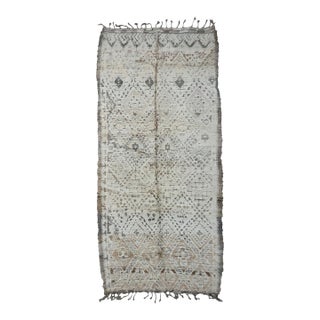 Authentic Moroccan Vintage Rug - 14.1 X 5.9 Ft For Sale