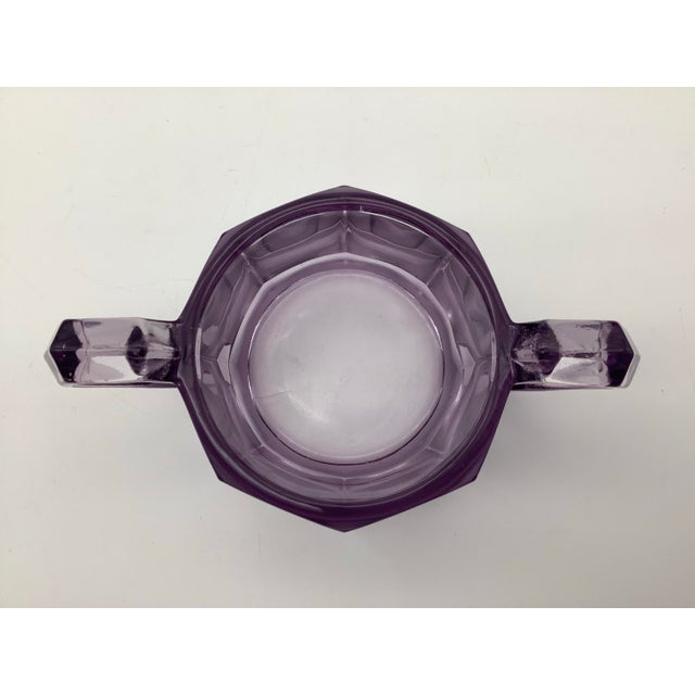 Antique Amethyst Glass Sugar Bowl For Sale - Image 4 of 8