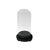 This elegant glass display case, or cloche, features a seamless, transparent dome that rests securely on a rounded,...