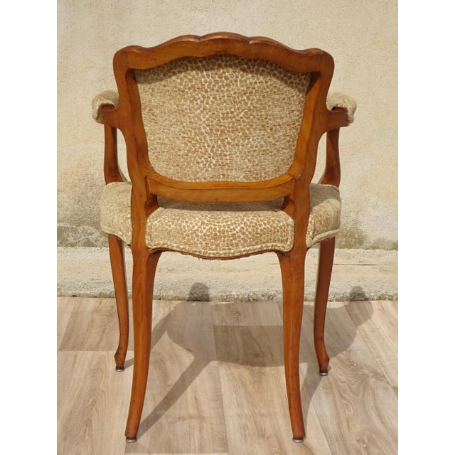 Louis XV Armchairs in Beige Giraffe-Style Fabrics, 1950s, Set of 2 For Sale - Image 13 of 18