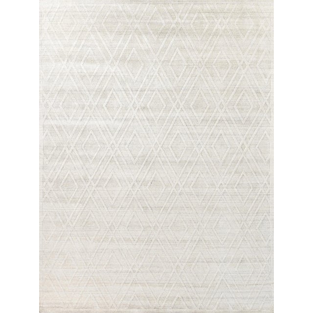 Exquisite Rugs Montacute Handmade Bamboo Silk & Cotton Ivory Rug-12'X15' For Sale