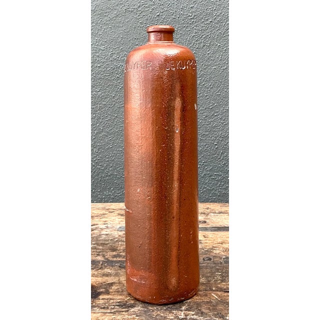 Rustic European Vintage De Kuyper Pottery Bottle For Sale - Image 3 of 12